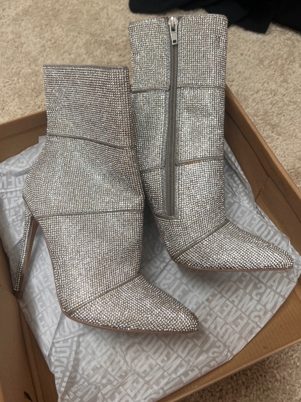 Winona Steve Madden Rhinestone Booties - Size 5.5